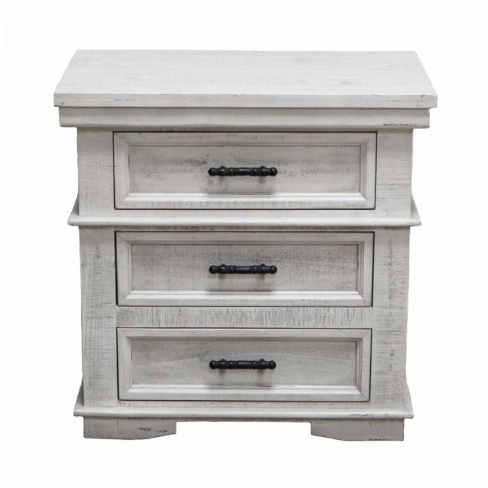 Cream Padded Set Nightstand