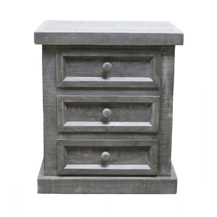GRAY HIGH COTTON Double X Nightstand