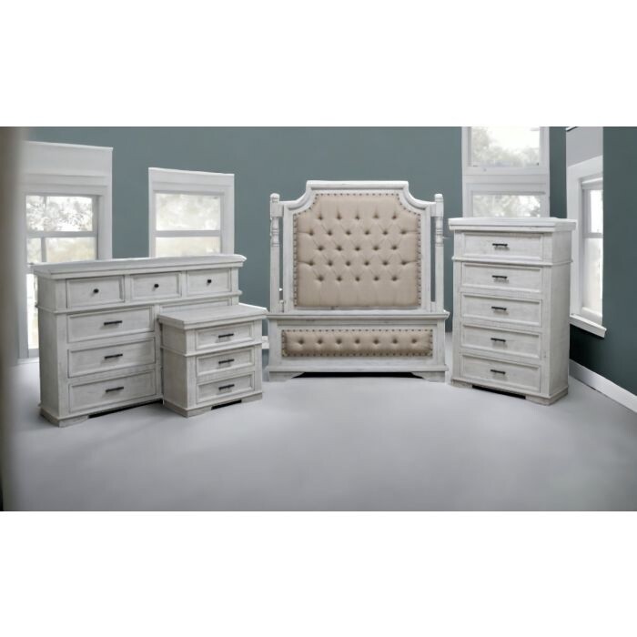SAM NERO CREAM PADDED QUEEN SET