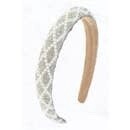 Crystal Pearl Diamond Pattern Cushion Headband
