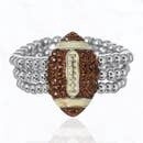 Football 3 Strand Metal Ball Stretch Bracelet