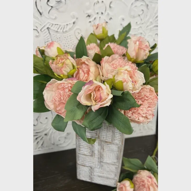 Pink Peony 19in Stems