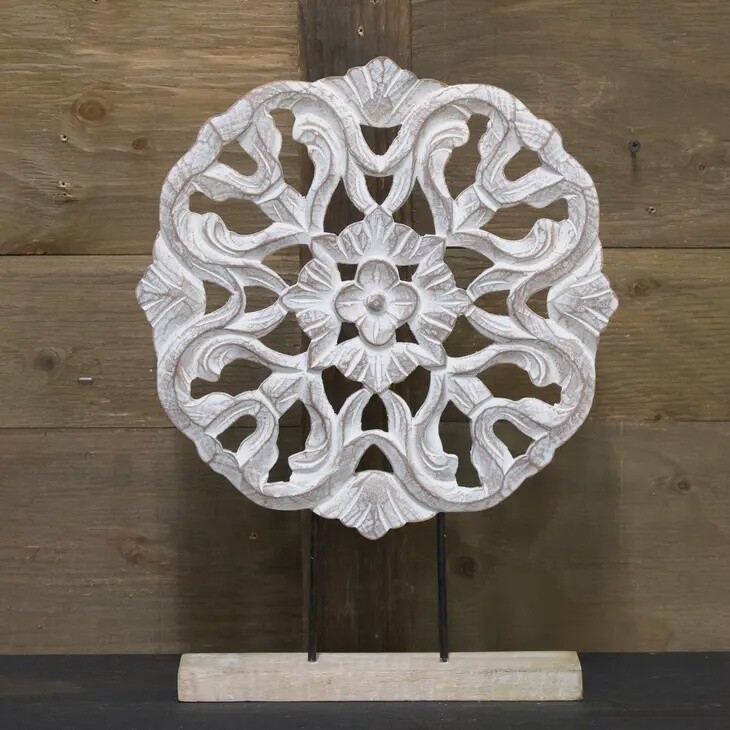Medallion Table Top Accent Piece 12x2.5x14in