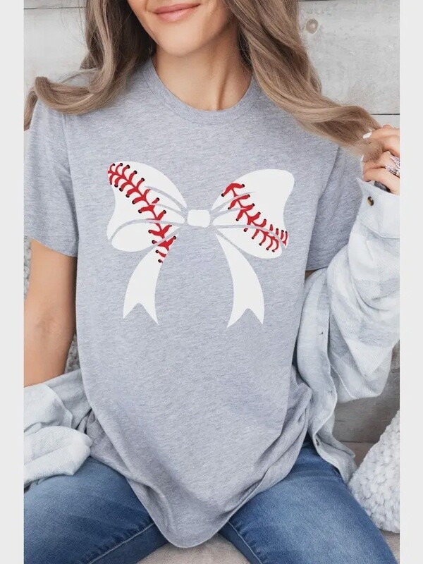 Baseball Bow Graphic Tee