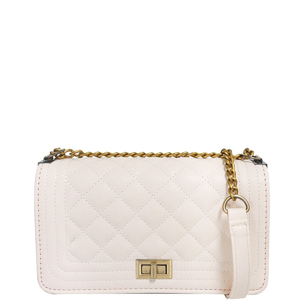 ELEGANT DESIGN STITCHED CROSSBODY, Colour: Ivory