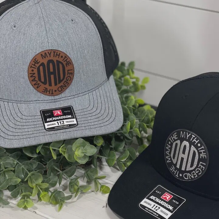 Dad the Man, Myth, Legend Patch Black Snapback Hat