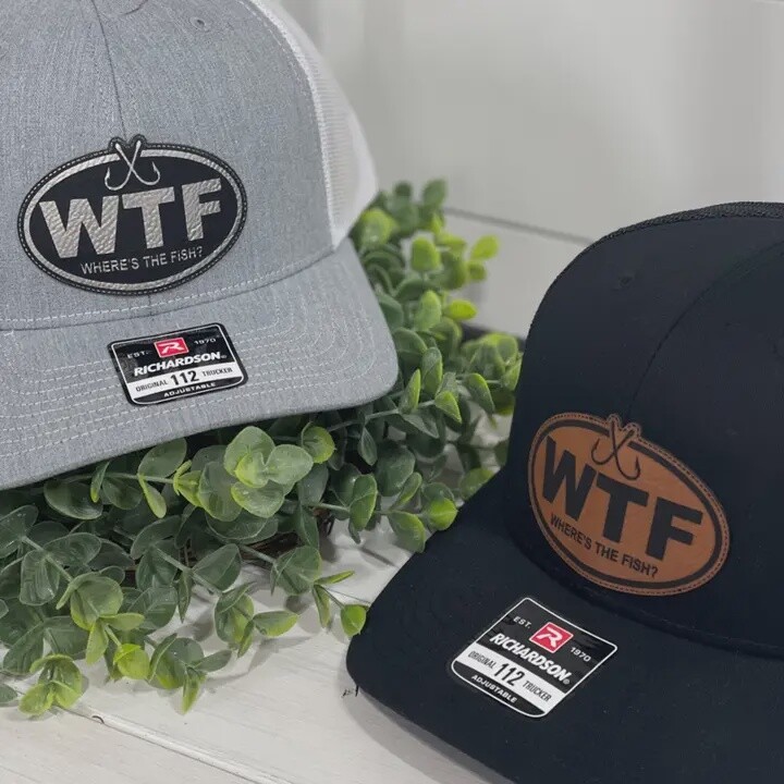 &quot;WTF&quot; Where&#39;s the Fish? Patch Snapback Hat