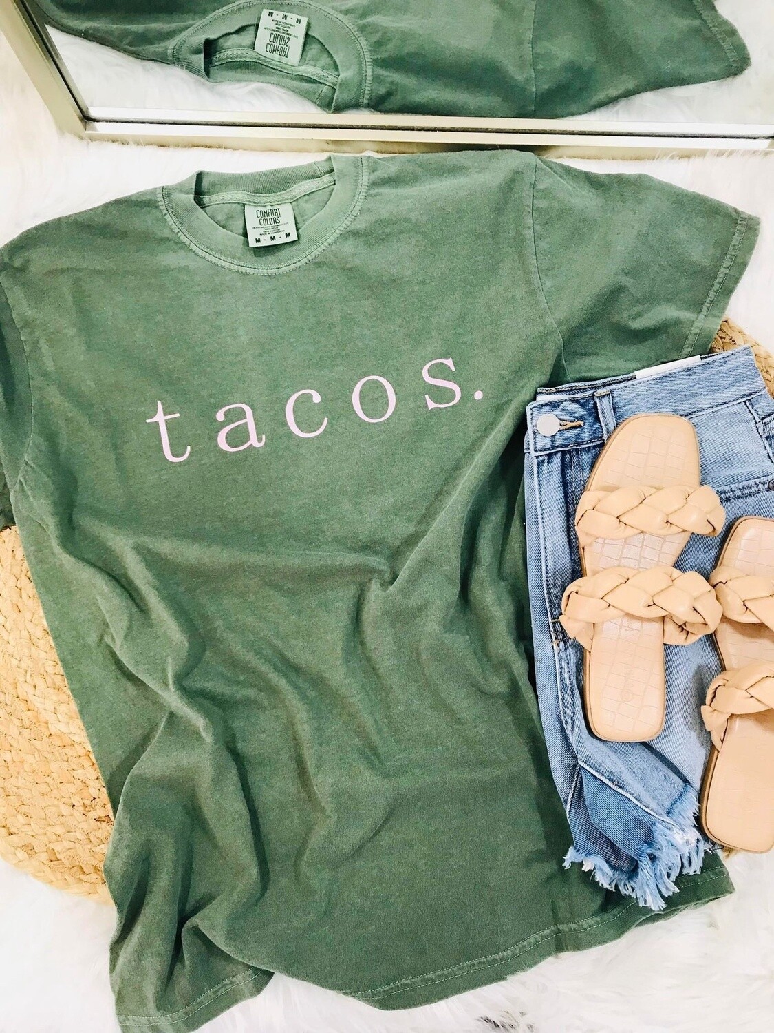 Tacos. Simple Serif Cinco De Mayo Mexico Tee