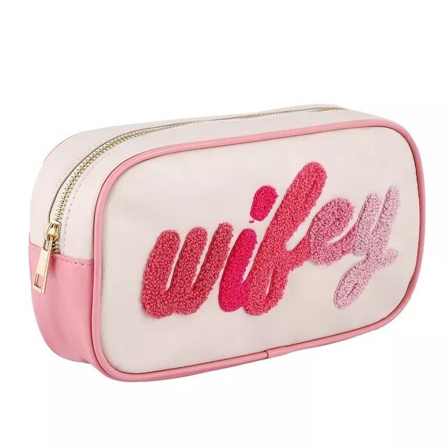 Wifey Vacay Make up Travel Cosmetic Accessory Bag, Colour: WIFEY
