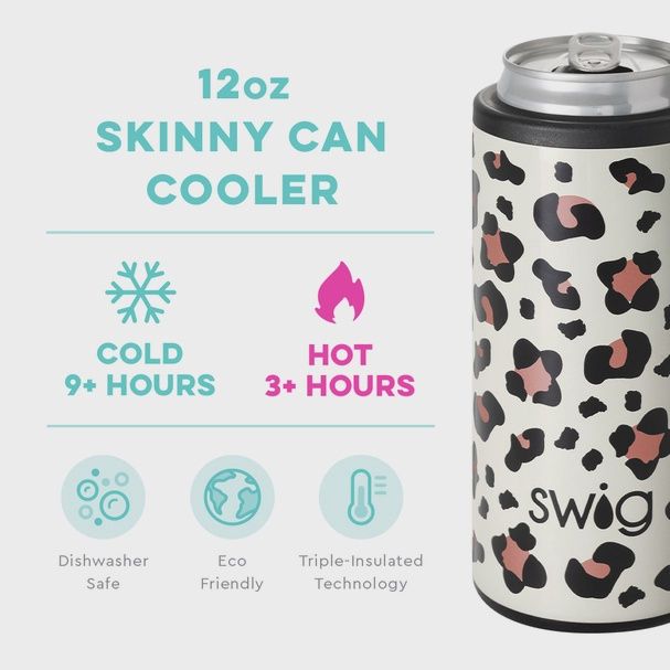 Luxy Leopard Skinny Can Cooler (12oz)
