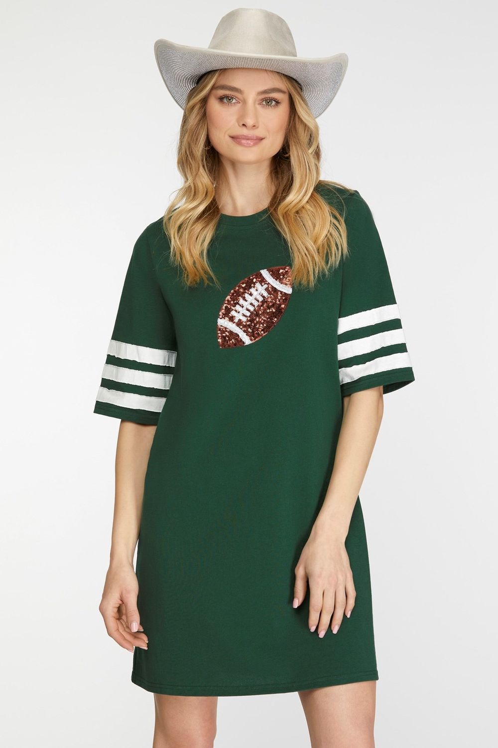 GAME DAY HALF SLEEVE KNIT DRESS