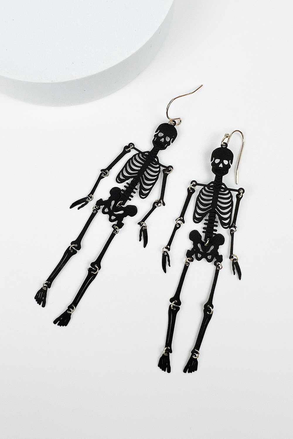 Colored Skelton 3.75&quot; Earring, Colour: Black