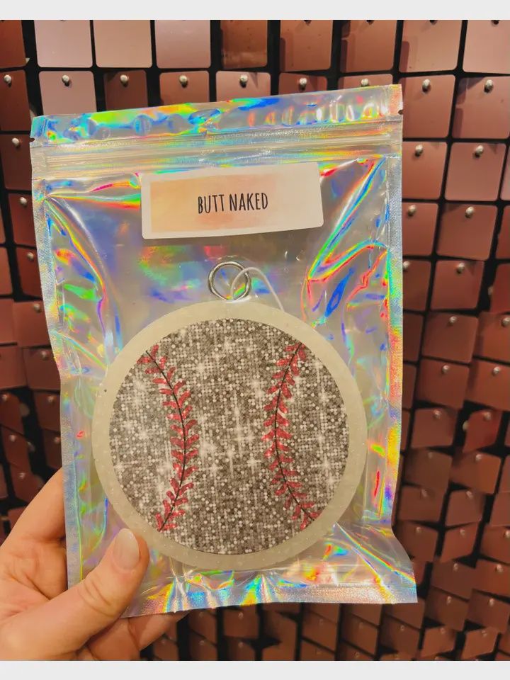 Disco Baseball Car Freshie-Butt Naked