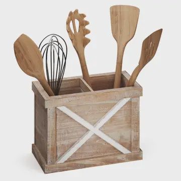 Farmhouse 2-Compartment Wood Caddy