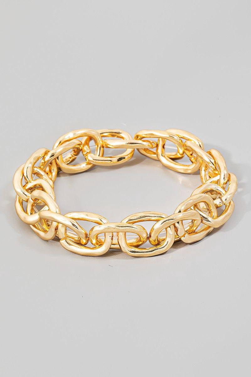 Elastic Metallic Chain Link Bracelet