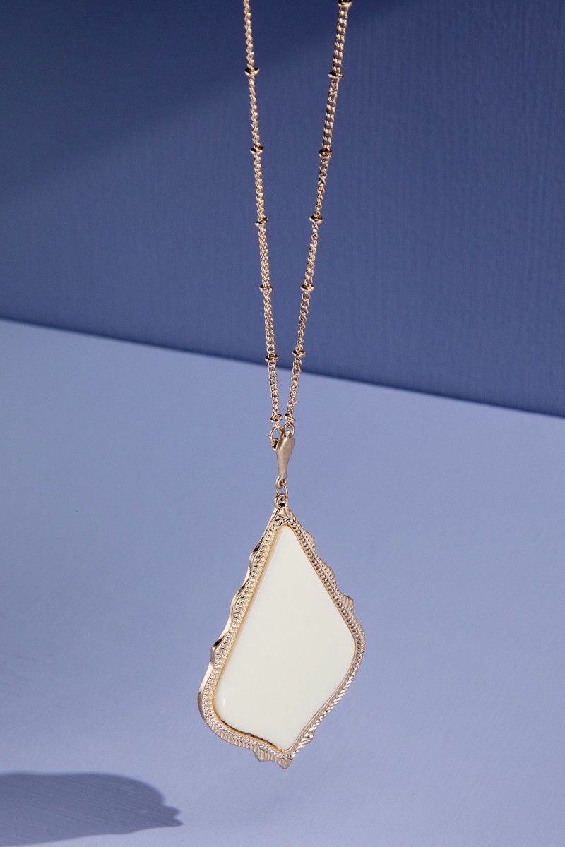 Pointed Pendant Necklace, Colour: Ivory
