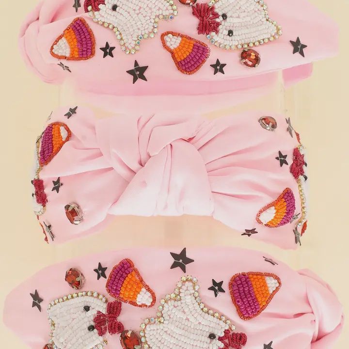 Halloween Themed Jeweled Knotted Headband