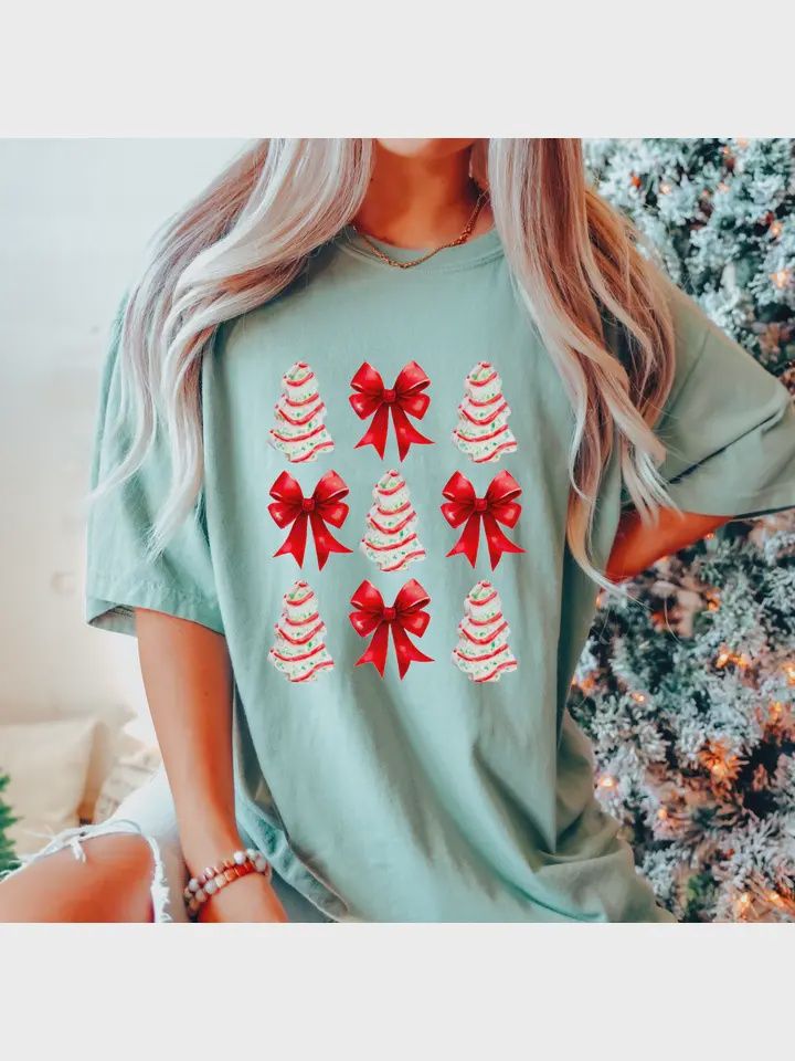 Little Debbie Christmas Trees Coquette Graphic Tee