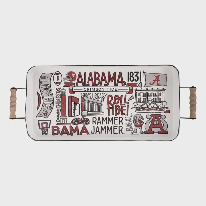 Alabama Collage Enamel Tray