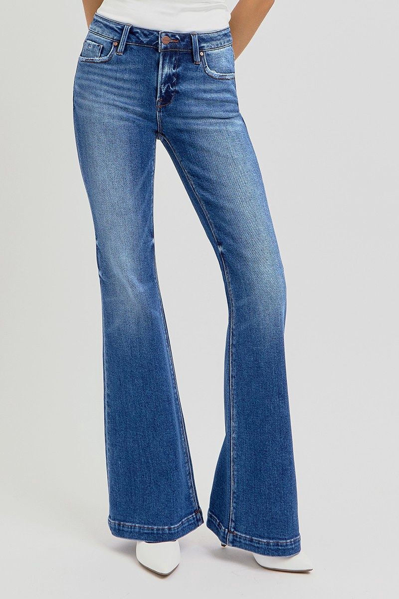 LOW RISE FLARE JEANS