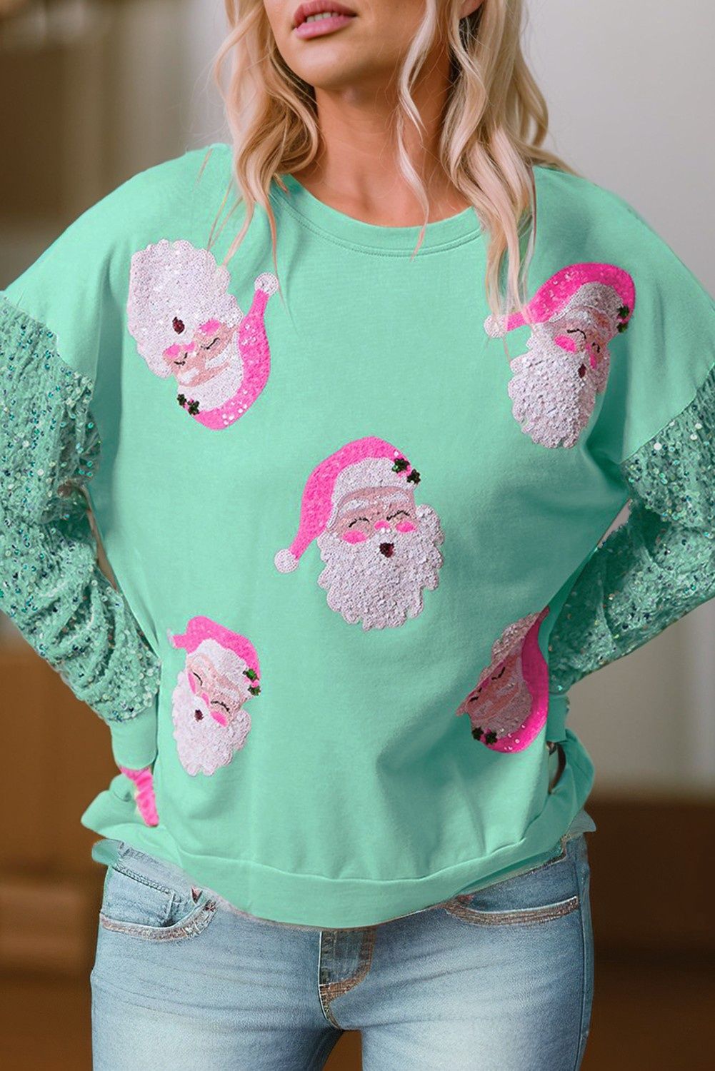 Santa Claus Long Sleeve Christmas Sweatshirt