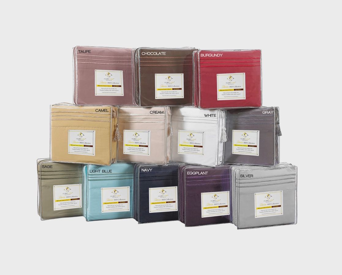 KING 1800 Series Sheets Set Assorted Soft Colors