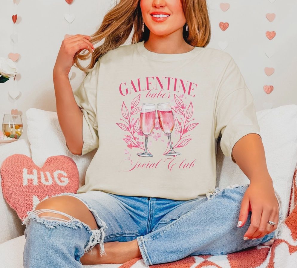 Galentine Babes Social Club Graphic Tee