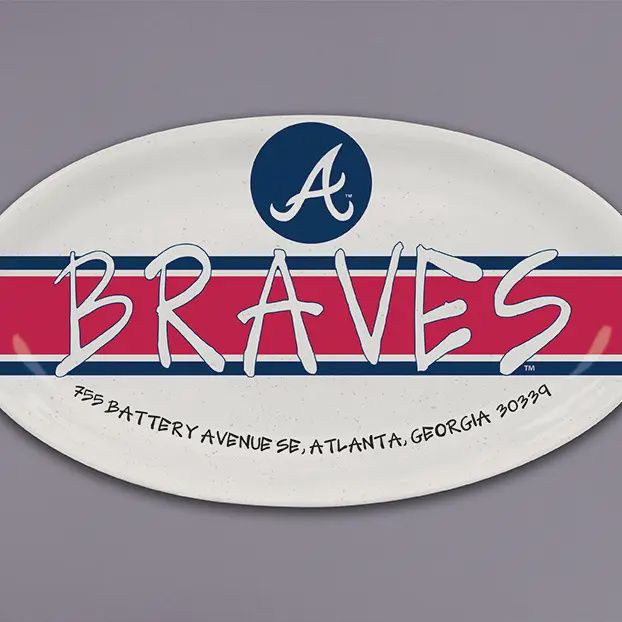 Braves Oval Platter