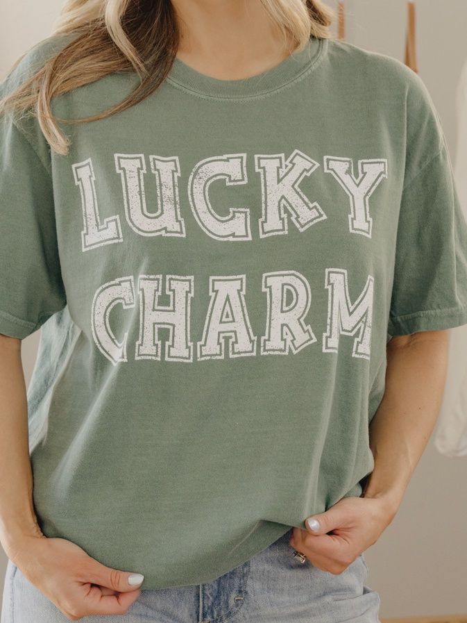 Lucky Charm Green Comfort Colors Graphic Tee