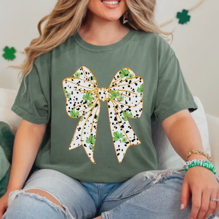 Glitter Coquette Bow Graphic Tee