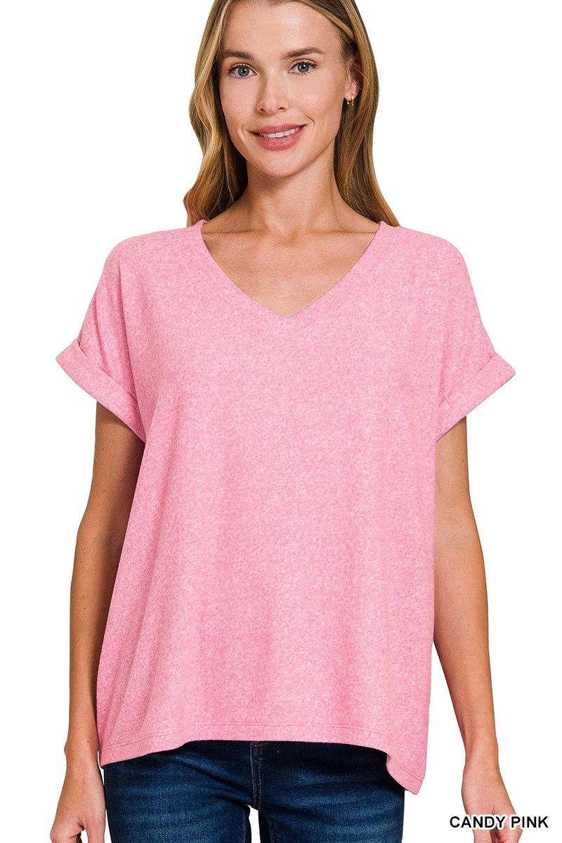 SOFT MELANGE HACCI V-NECK TEE