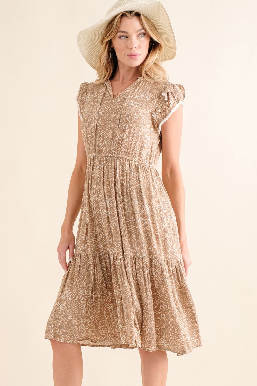 Boho Printed Tiered Maxi Dress