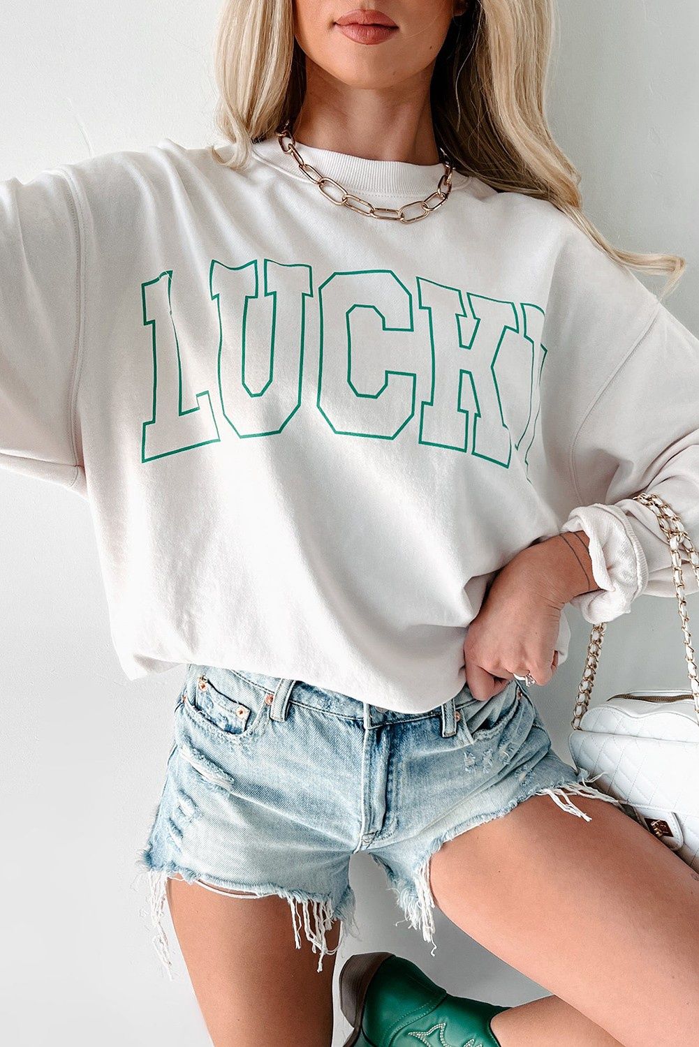 LUCKY St. Patrick Graphic Pullover Sweatshirt