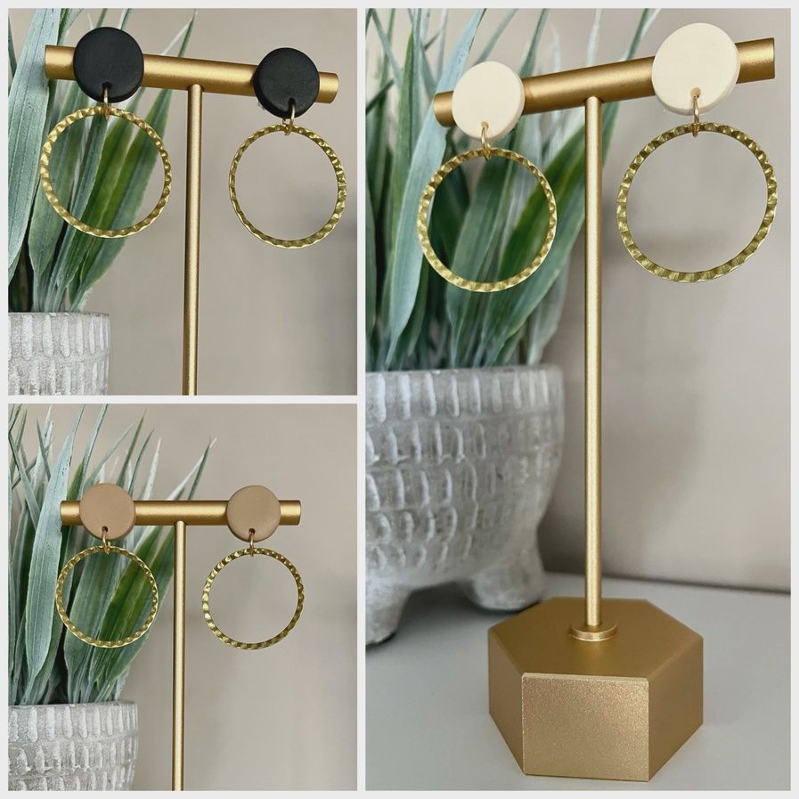 Textured Circle Dangles