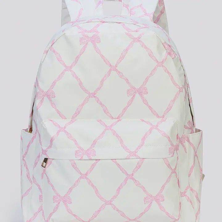 Girls Bow Printed Backpack