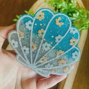 Floral Seashell Car Freshie
