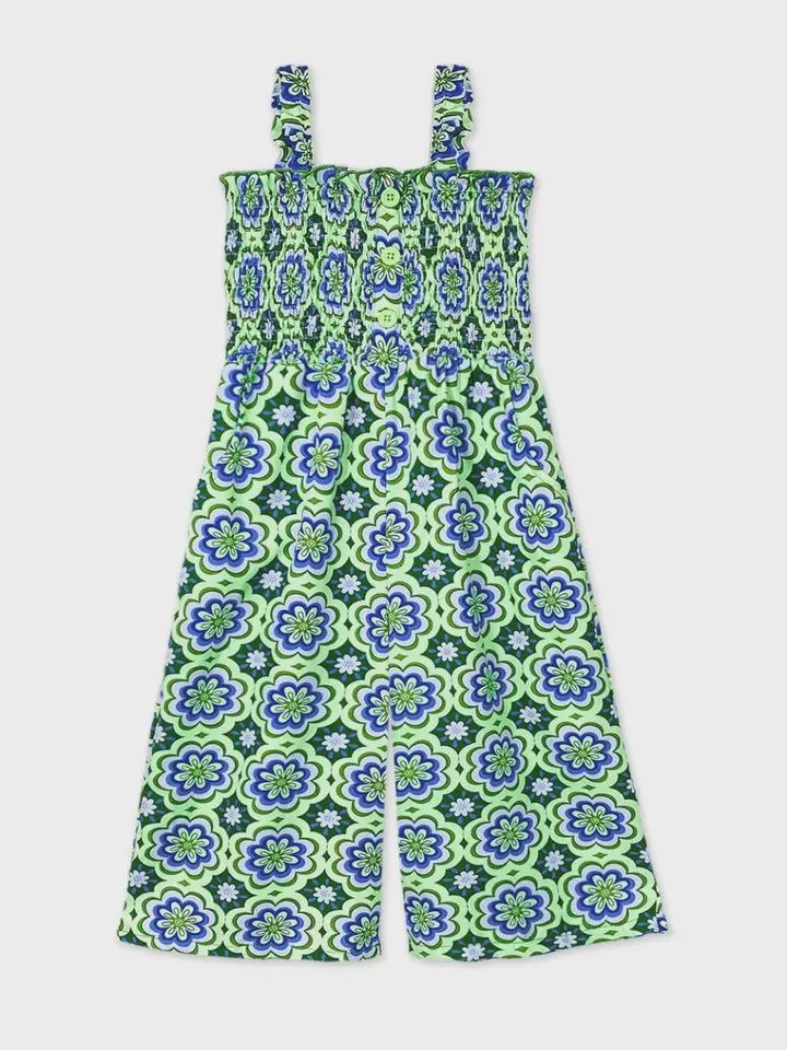 Girl&#39;s Romper w/ Smocking &amp; Side Pockets