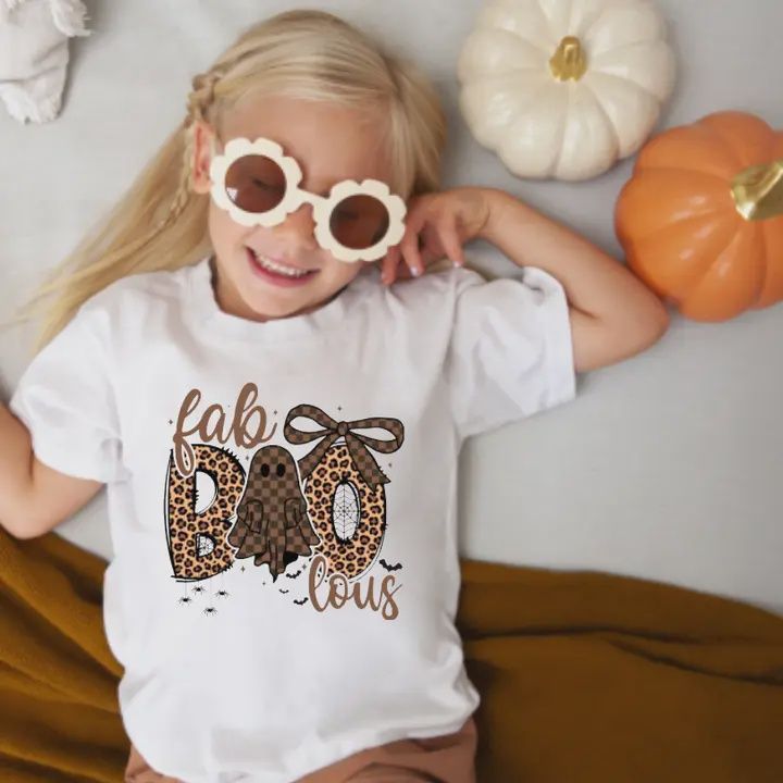 Youth Preppy Fab-Boo-Lous Coquette Ghost Graphic Tee