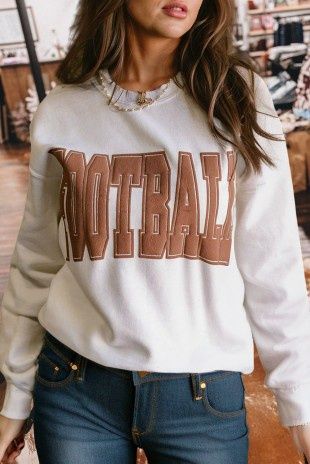 Football/sports Letter Graphic Sweatshirt