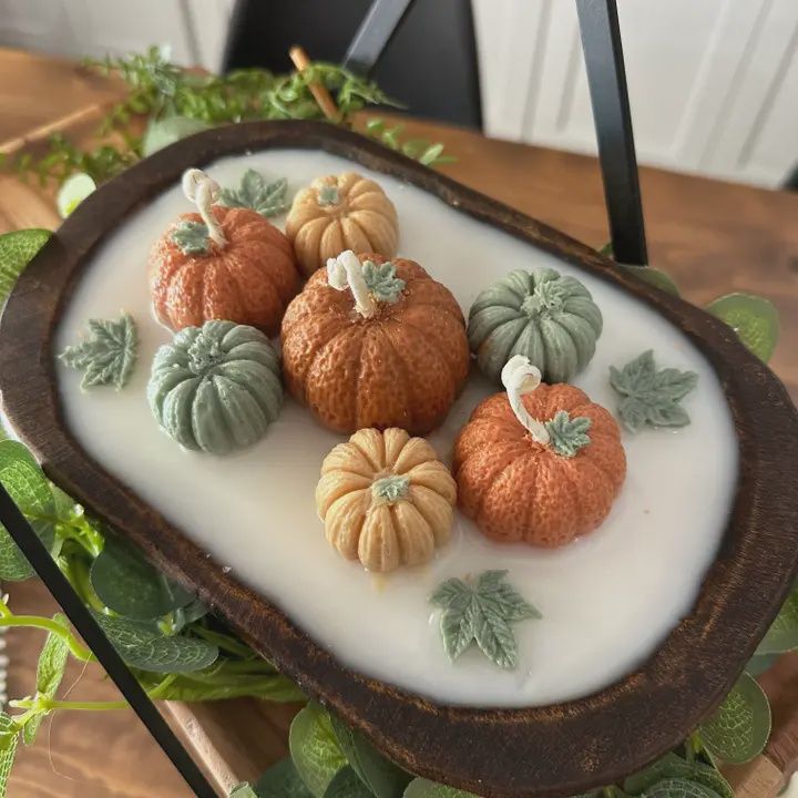 Fall Dough Bowl Candle, Size: Pumpkins-Fall Festival