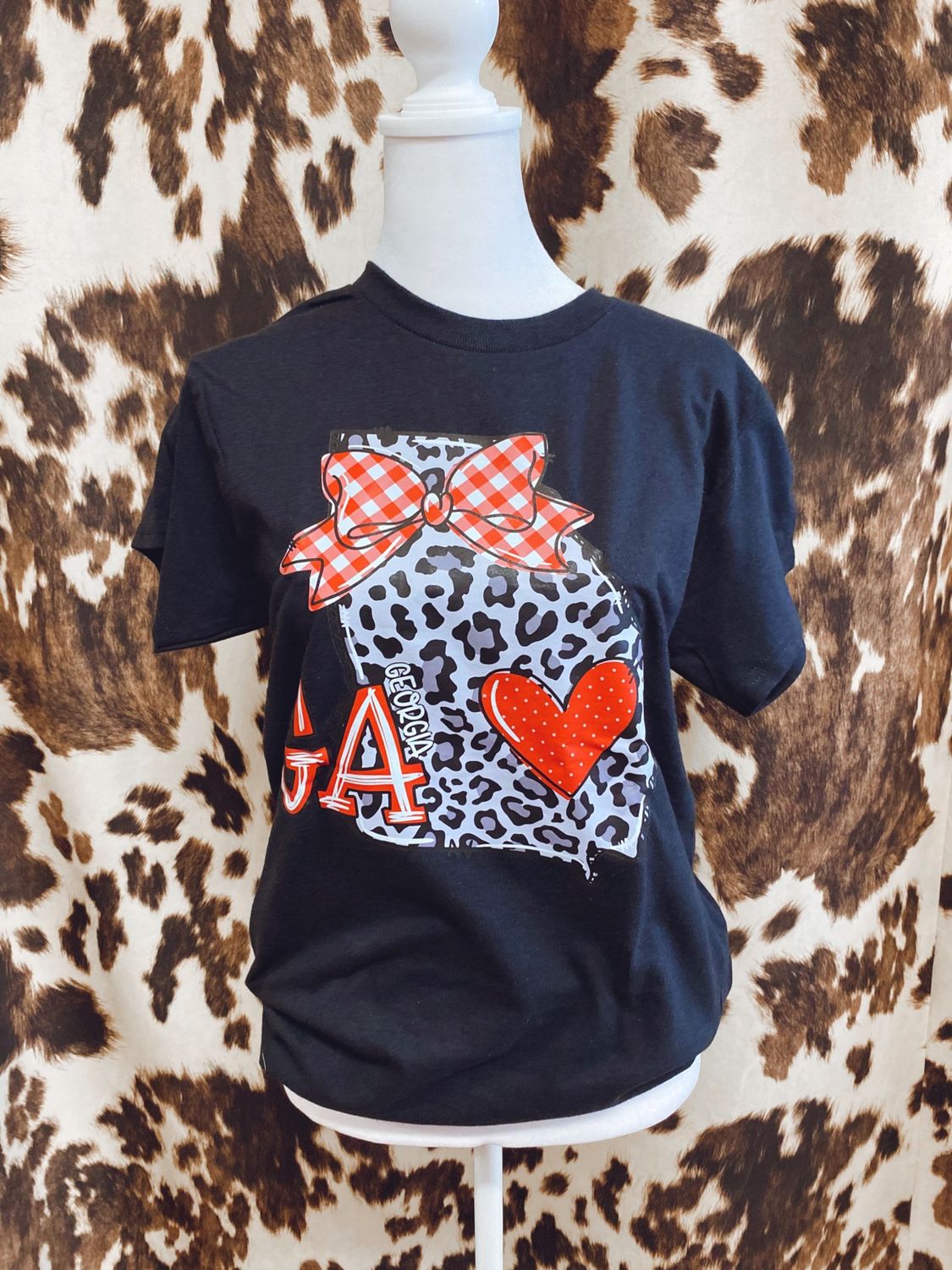 Leopard Doodle Georgia State Graphic Tee