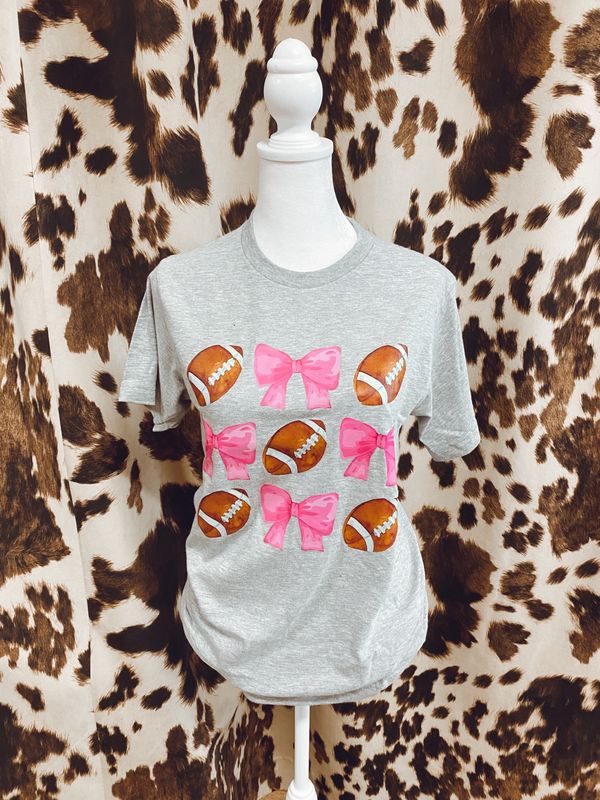 Football &amp; Bows Graphic Tee