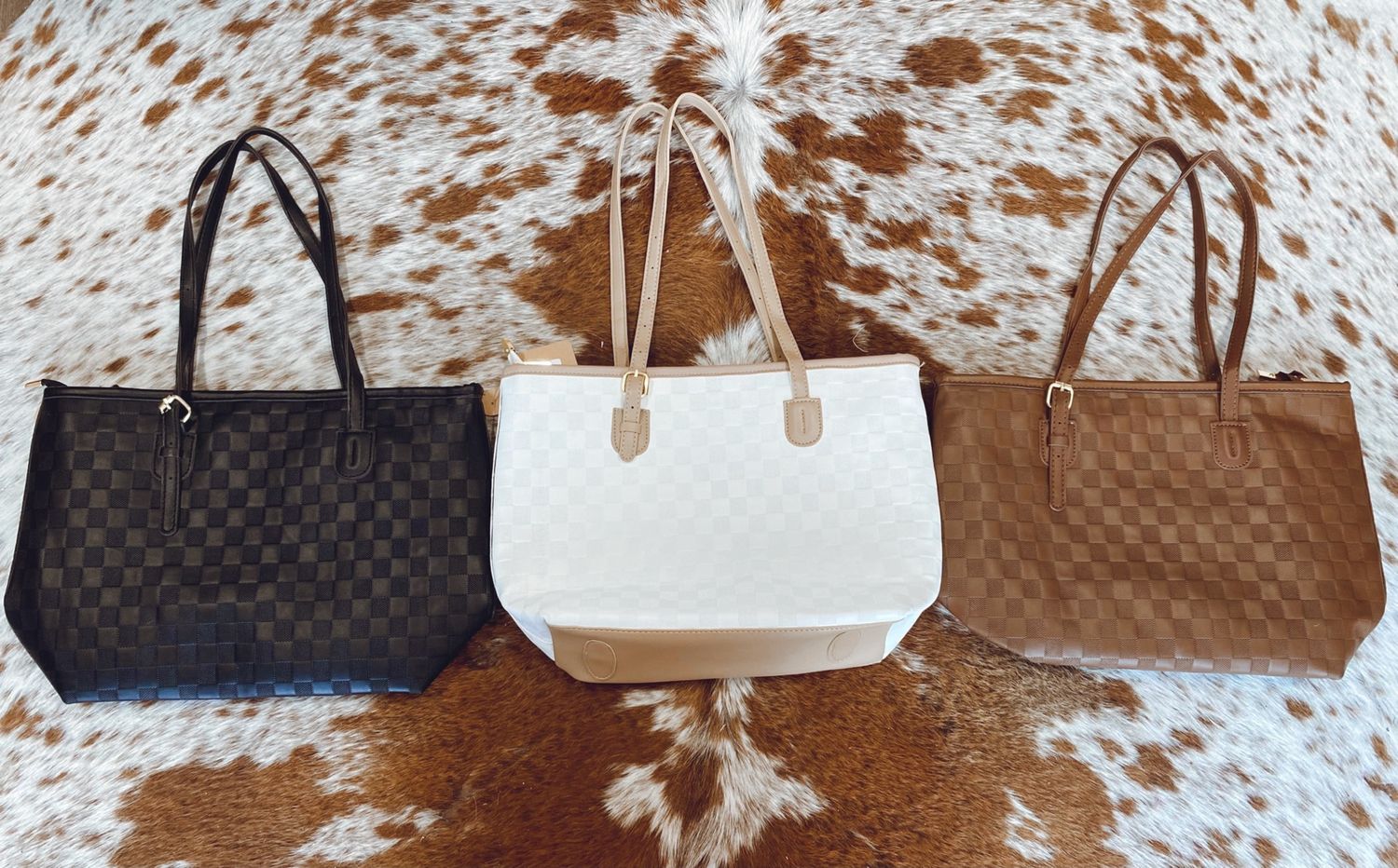 Vegan Leather Large Capacity Woven City Tote Bag