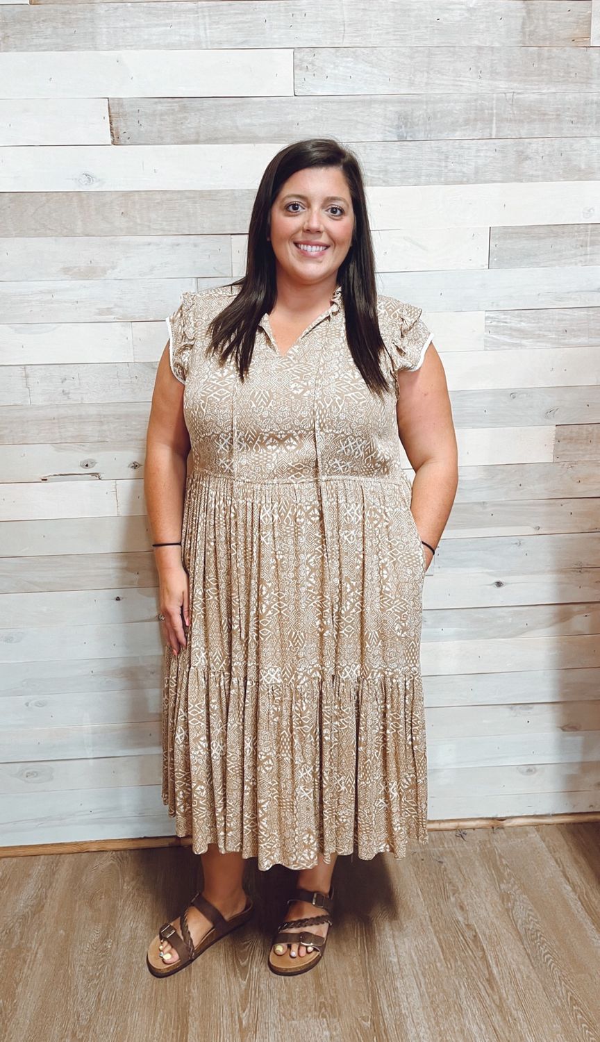 Boho Printed Tiered Maxi Dress