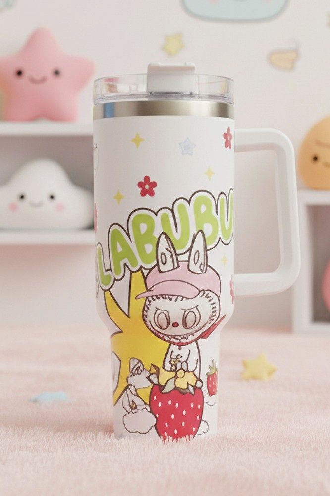 Labubu 40oz Stainless Steel Tumbler With Handle