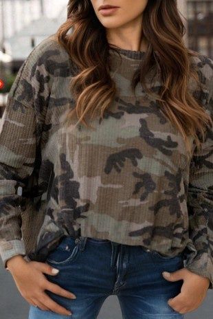 Camo Thermal Long Sleeve Tee