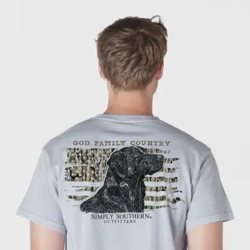 Mineral Wash Camo Flag Graphic Tee