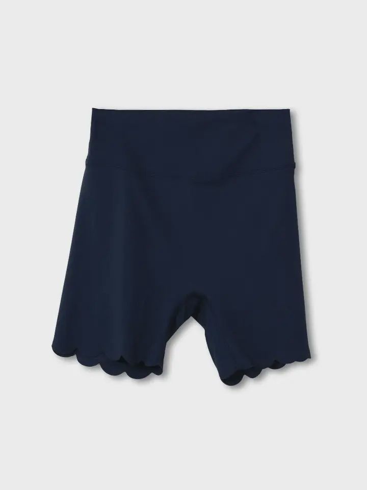 Scalloped Navy Shorts