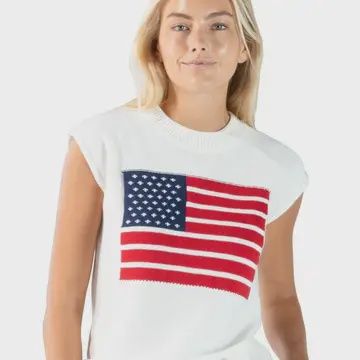 Printed Tank Top w/ Flag