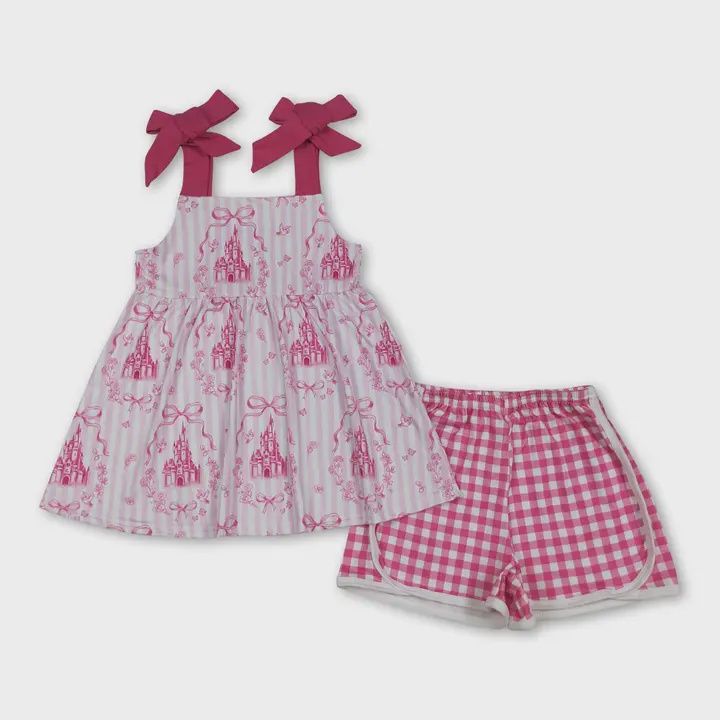 Castle Bow Floral Short Set